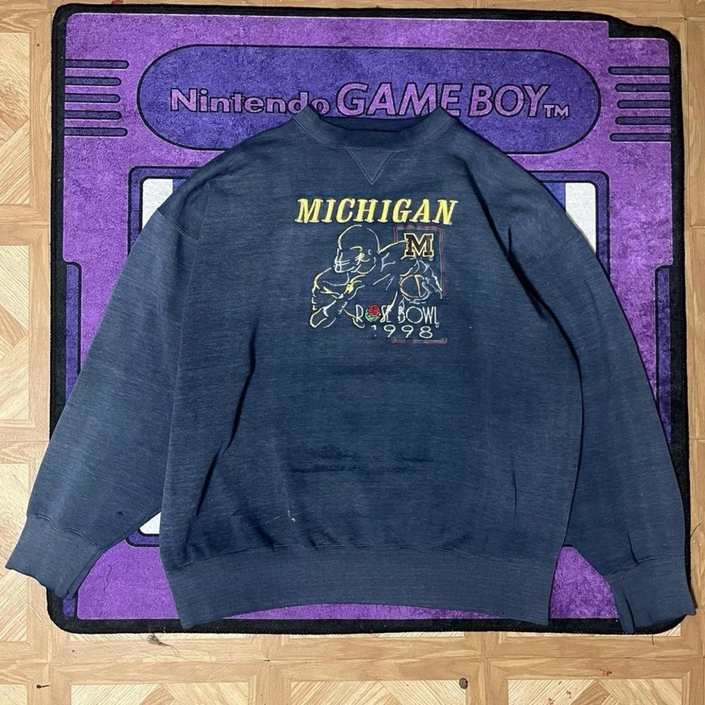 Vintage Heavy Gotten Michigan Wolverines 1998 Rose Bowl Sweatshirt